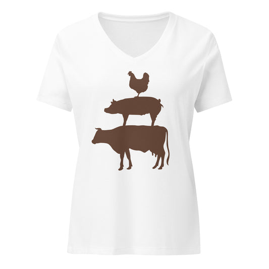 Chicken, Pig, Cow | V-Neck T-Shirt